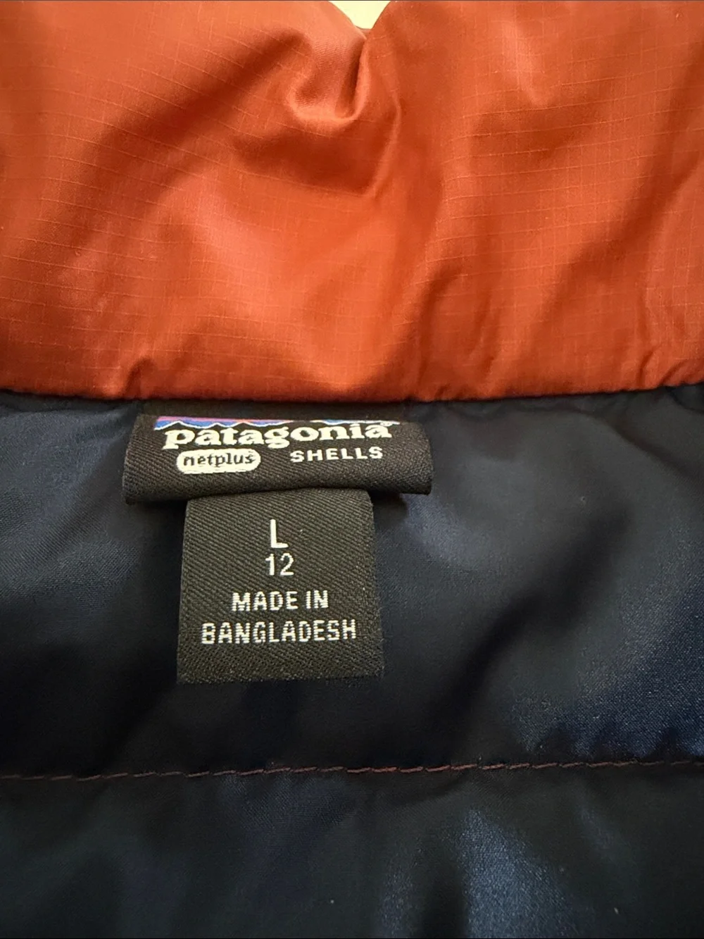 Patagonia Kids Rust Orange Quilted Puffer Jacket